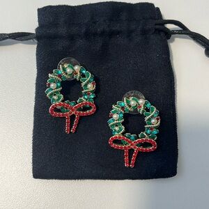 Bauble Bar Wreath Pierced Earrings
